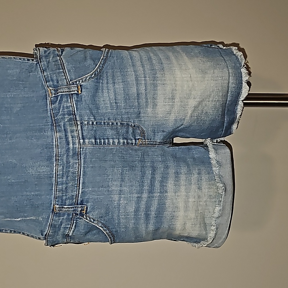 Wild Blue Sadie Robertson Collection Distressed Denim Shortalls Sz L VGUC - Picture 11 of 17